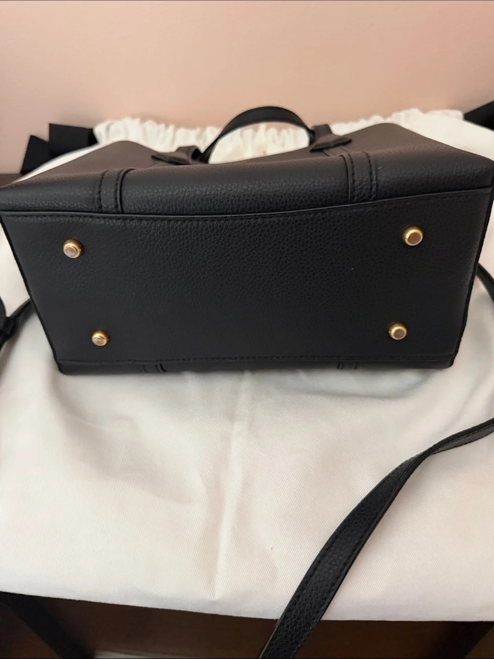 Tory Burch Black Leather Structured satchel bag